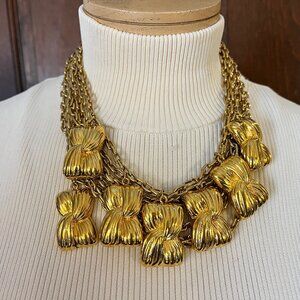 Vintage Escada Gold Statement Necklace